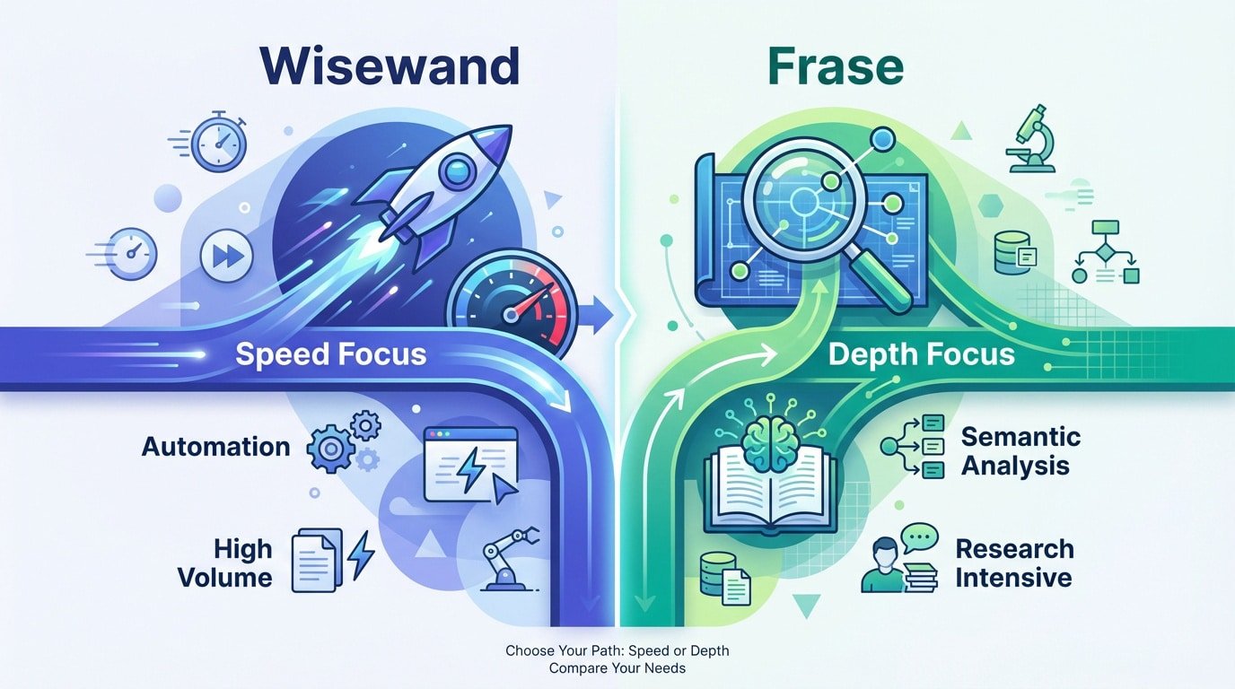 Comparison between Wisewand and Frase SEO content tools